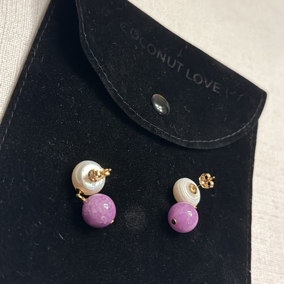 Coconut Love PURPLE GILI EARRINGS - Picture 2 of 4